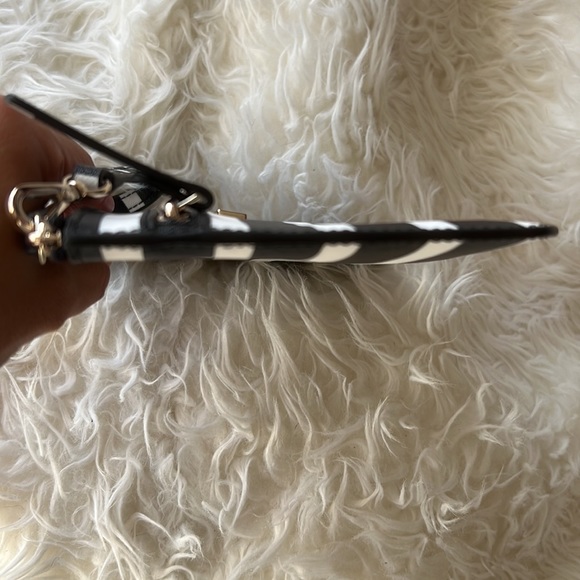 Kate Spade Shore Street Sailing Stripe Tinie Wristlet Black Multi - Picture 7 of 10